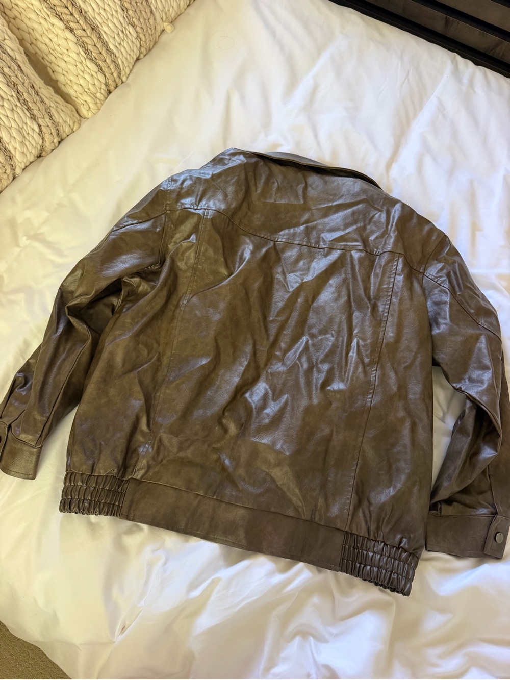 Beginning Boutique Vintage Brown Bomber Jacket - Picture 5 of 5
